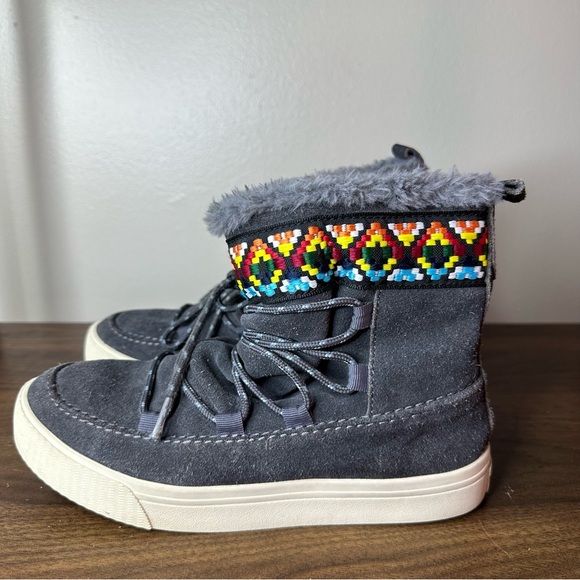 Toms Alpine Gray Suede Boots Sz 6 - Picture 1 of 6